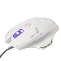 E-Blue Mysz Mazer, 2500DPI, optyczna, 6kl., 1 scroll, przewodowa USB, biała, do gry