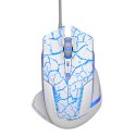E-Blue Mysz Mazer Pro, 2500DPI, optyczna, 6kl., 1 scroll, przewodowa USB, biało-niebieska, do gry