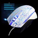 E-Blue Mysz Mazer Pro, 2500DPI, optyczna, 6kl., 1 scroll, przewodowa USB, biało-niebieska, do gry