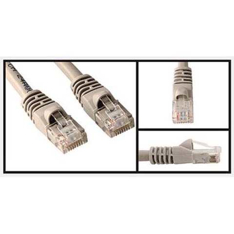 FTP patchcord, Cat.5e, RJ45 M-25m, chroniony, szary, economy