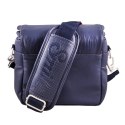 Torba na aparat fotograficzny, eko skóra/ poliester, niebieska, Urban Nomad Wind S, z paskiem, Smile