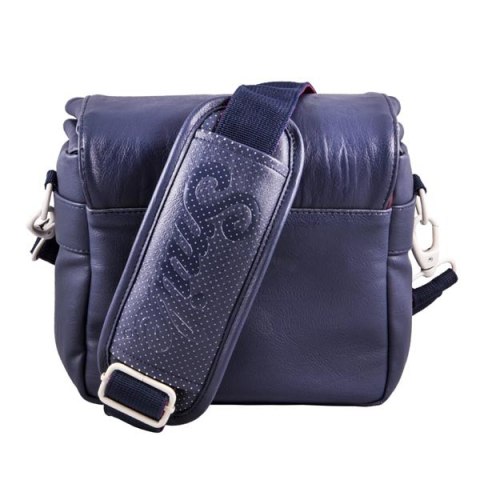 Torba na aparat fotograficzny, eko skóra/ poliester, niebieska, Urban Nomad Wind S, z paskiem, Smile