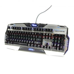 E-BLUE Mazer Mechanical 729, Klawiatura CZ, do gry, podświetlana, brązowe przełączniki typ przewodowa (USB), czarna, mechaniczna