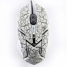 E-Blue Mysz Auroza Gaming, 4000DPI, optyczna, 6kl., 1 scroll, przewodowa USB, biała, do gry