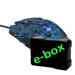 E-Blue Mysz Auroza Gaming, 4000DPI, optyczna, 6kl., 1 scroll, przewodowa USB, czarna, do gry