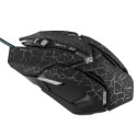 E-Blue Mysz Auroza Gaming, 4000DPI, optyczna, 6kl., 1 scroll, przewodowa USB, czarna, do gry