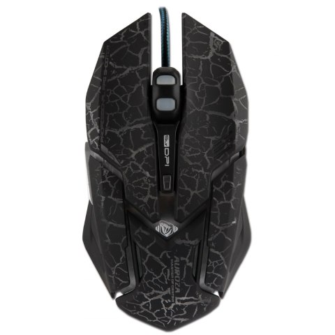 E-Blue Mysz Auroza Gaming, 4000DPI, optyczna, 6kl., 1 scroll, przewodowa USB, czarna, do gry