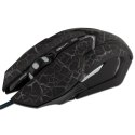 E-Blue Mysz Auroza Gaming, 4000DPI, optyczna, 6kl., 1 scroll, przewodowa USB, czarna, do gry