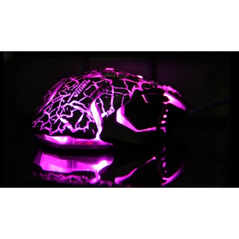 E-Blue Mysz Auroza Gaming, 4000DPI, optyczna, 6kl., 1 scroll, przewodowa USB, czarna, do gry