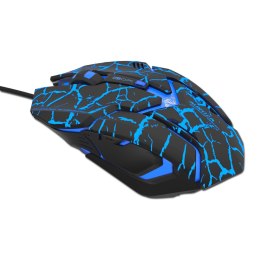 E-Blue Mysz Auroza Gaming, 4000DPI, optyczna, 6kl., 1 scroll, przewodowa USB, czarna, do gry