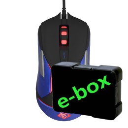 E-Blue Mysz Auroza Gaming V2, 5000DPI, optyczna, 6kl., 1 scroll, przewodowa USB, czarna, do gry