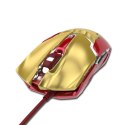 E-Blue Mysz IRON MAN ARMOR EMS610, 4000DPI, optyczna, 6kl., 1 scroll, przewodowa USB, złota