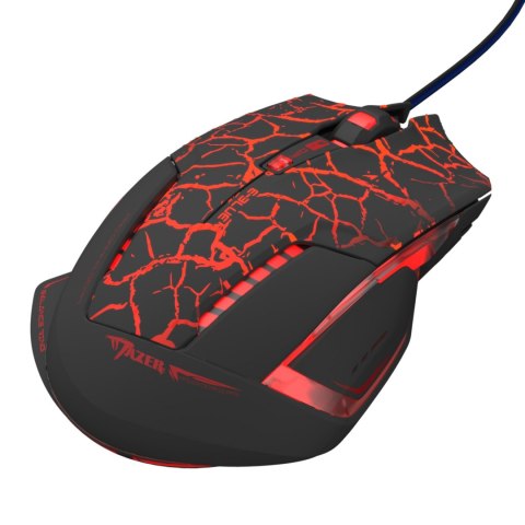 E-Blue Mysz Mazer Pro, 2500DPI, optyczna, 6kl., 1 scroll, przewodowa USB, czarno-czerwona, do gry