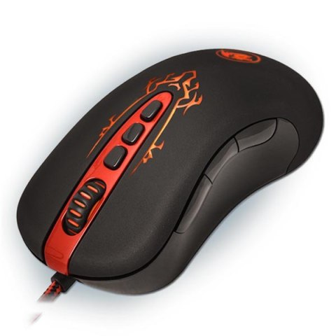 Redragon Mysz Origin, 4000DPI, optyczna, 10kl., 1 scroll, przewodowa USB, czarno-czerwona, do gry