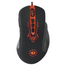 Redragon Mysz Origin, 4000DPI, optyczna, 10kl., 1 scroll, przewodowa USB, czarno-czerwona, do gry