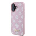 Guess GUHMP16SPGPYSP iPhone 16 6.1" różowy/pink hardcase Peony Script MagSafe