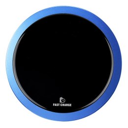 All New, Bezprzewodowa ładowarka, ultra cienki, do telefonów, niebieska, 5/9V, 10W, ochrona przed przegrzaniem, Qi
