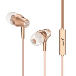 Genius HS-M360, słuchawki, bez regulacji głośności na przewodzie, złote, douszne typ 3.5 mm jack