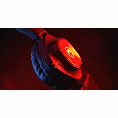Marvo HG8929, słuchawki z mikrofonem, czarna, podświetlona, 3.5 mm jack + rozdvojka + USB