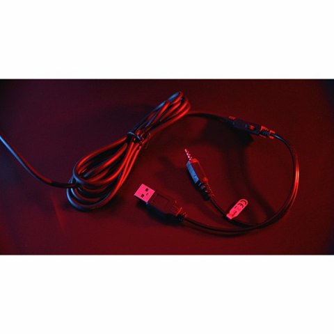 Marvo HG8929, słuchawki z mikrofonem, czarna, podświetlona, 3.5 mm jack + rozdvojka + USB