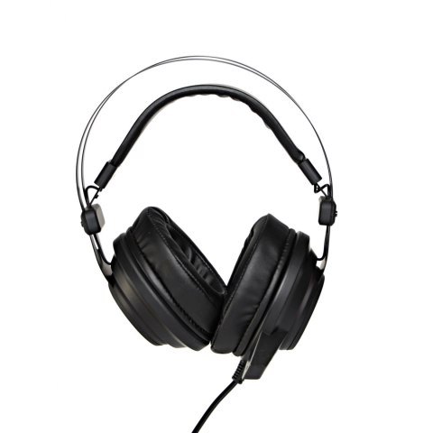 RED FIGHTER H3, słuchawki z mikrofonem, regulacja głośności, czarno-czerwona, dla graczy, podświetlenie, 2x 3.5 mm jack + USB