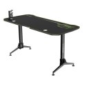 ULTRADESK Biurko dla gracza GRAND YELLOW-GREEN, 160x70 cm, 70-80 cm, 3 st. regulacji wysokości, XXL podkładka pod mysz, uchwyt n