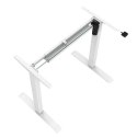 Biurko, elektycznie regulowany, buk, 75x140cm, regulacja rozstawu 500mm, 100V-240V, biały, 70 kg nośność, ergo