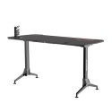 ULTRADESK Biurko dla gracza GRAND RED, 160x70 cm, 70-80 cm, 3 st. regulacji wysokości, XXL podkładka pod mysz, uchwyt na słuchaw