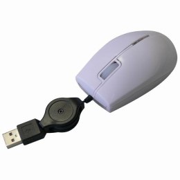 All New Mysz M-92, 800DPI, optyczna, 3kl., 1 scroll, przewodowa USB, biała, mini