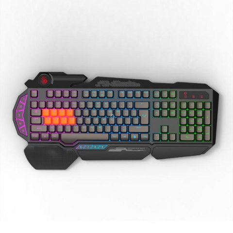 A4Tech BLOODY B318, Klawiatura CZ, do gry, podświetlana klawiatura, odporna na zalanie typ przewodowa (USB), czarna