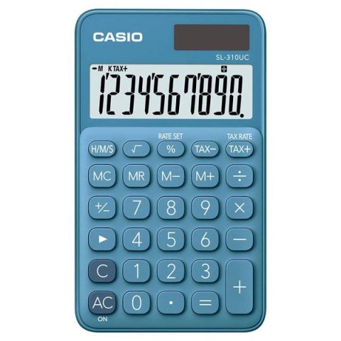 Casio Kalkulator SL 310 UC BU, niebieska, 10 miejsc, podwójne zasilanie