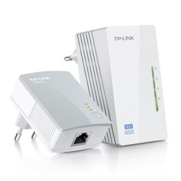 TP-LINK powerline (LAN przez 230V) TL-WPA4220KIT 2.4GHz, extender/ wzmacniacz, 600Mbps, Wifi Clone
