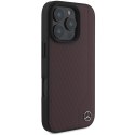 Mercedes MEHMP16L23RBGVR iPhone 16 Pro 6.3" czerwony/red hardcase MB Wood Imitation Leather MagSafe