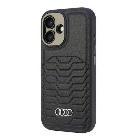 Audi Synthetic Leather MagSafe iPhone 16 Plus 6.7" czarny/black hardcase AU-TPUPCMIP16M-GT/D3-BK