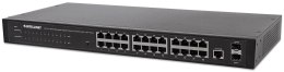 Switch zarządzalny Intellinet 24x 10/100/1000 Mbps + 2x slot SFP Rack 19