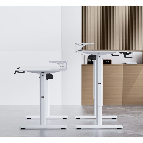 Biurko, elektycznie regulowany, 120X60 cm, 72-117 cm, HIGHLANDER WHITE, biały, ULTRADESK