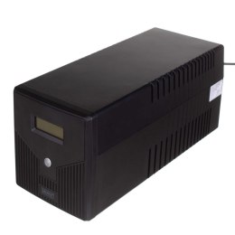 Zasilacz awaryjny UPS DIGITUS Line-Ineractive LCD 1000VA/600W, 2x12V/7Ah, AVR, 4x Schuko CEE 7/3, 2x RJ11, 1x USB 2.0 typ B