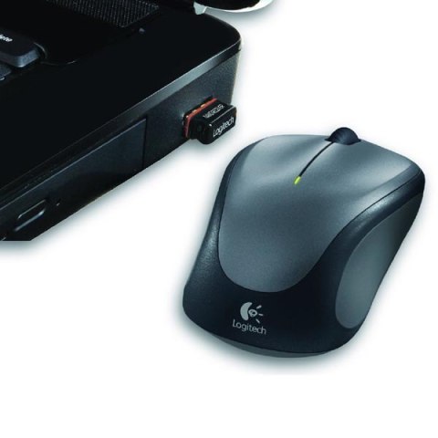 Logitech Mysz M235, 1000DPI, 2.4 [GHz], optyczna, 3kl., 1 scroll, bezprzewodowa, czarna, 1 szt AA, do notebooka, uniwersalny