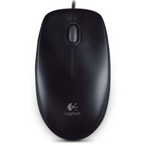 Logitech Mysz B100, 800DPI, optyczna, 3kl., 1 scroll, przewodowa USB, czarna