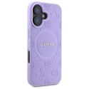 Guess GUHMP16MPSAPSMEU iPhone 16 Plus 6.7" fioletowy/purple hardcase Saffiano Peony Classic Logo MagSafe