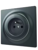 Inteligentne gniazdko FIBARO Walli N Outlet Typ E, antracyt (FGWSONE-011-8)