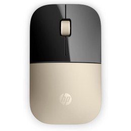 HP mysz Z3700 Wireless Gold, 1200DPI, 2.4 [GHz], optyczna Blue LED, 3kl., 1 scroll, bezprzewodowa, złota, 1 szt AA, Windows 7/8/