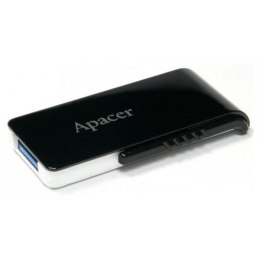 Apacer USB flash disk, USB 3.0 (3.2 Gen 1), 64GB, AH350, czarny, AP64GAH350B-1, USB A, z wysuwanym złączem