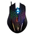 A4tech Mysz X87 Oscar Neon, 2400DPI, optyczna, 8kl., 1 scroll, przewodowa USB, czarna, do gry, podświetlenie Neon