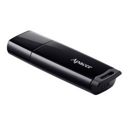 Apacer USB flash disk, USB 2.0, 64GB, AH336, czarny, AP64GAH336B-1, USB A, z osłoną