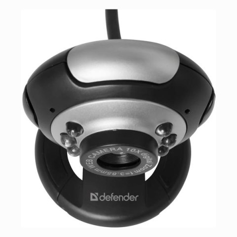 Defender Web kamera C-110, 0.3 Mpix, USB 2.0, czarno-szara, na notebook/LCD