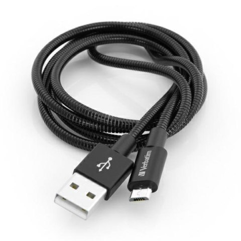 Kabel USB (2.0), USB A M- USB micro B M, 1m, czarny, Verbatim, box, 48863