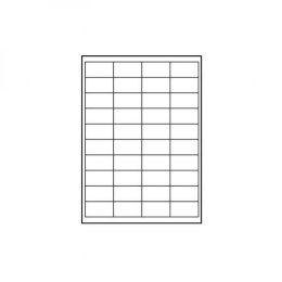 Logo etykiety 48.5mm x 25.4mm, A4, matowe, białe, 44 etykiety, 140g/m2, pakowany po 25 szt., do drukarek atramentowych i laserow