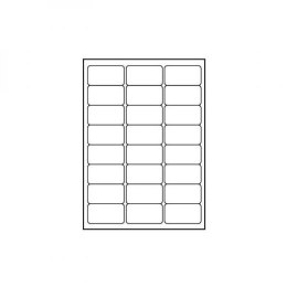 Logo etykiety 68mm x 36mm, A4, matowe, białe, 24 etykiety, 140g/m2, pakowany po 25 szt., do drukarek atramentowych i laserowych