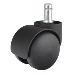 Kółka do foteli gamingowych czarne, średnica trzpienia: 11 mm, opakowanie 5 szt
